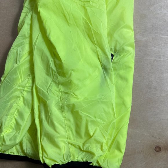 Forever 21 Men's Size Small Full Zip Windbreaker Hooded Neon Yellow Jacket - Picture 5 of 5